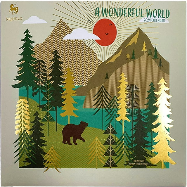 NIQUEA.D, Wonderful World Spiral 2024 Wall Calendar