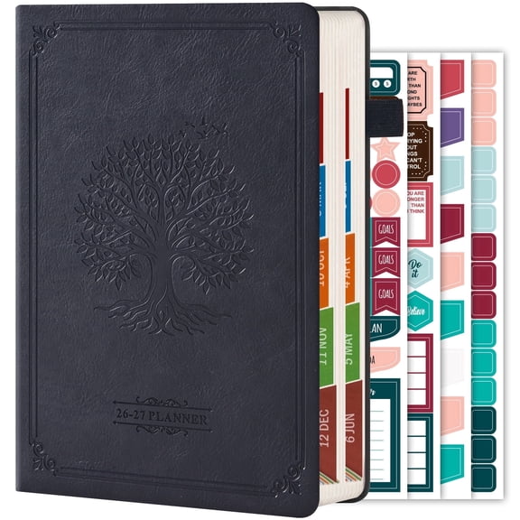 NIRMIRO 2026-2027 Academic Planner, 8.4"x5.7" Daily & Monthly Planner with Hourly Schedule, July 2026 - June 2027, Includes Monthly Tabs & 4 Stickers for Students & Teachers