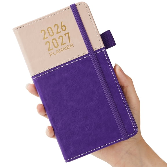 NIRMIRO 2026-2027 Pocket Planner, July 2026 to June 2027 A6 Academic Planner with Weekly & Monthly Layouts, Planning Tabs, Bookmarks & Inner Pocket, 3.8"x7" Hardcover Agenda Book