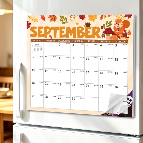 NIRMIRO 2027-2028 Magnetic Calendar for Refrigerator, 11.5"x13" Large Tear-Off Planner from Jan 2027 to Jun 2028, Colorful Monthly Blocks with Julian Dates for Tracking Events & Appointments