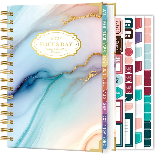 NIRMIRO 2027 Daily & Monthly Planner, Jan. 2027 - Dec.2027 Hardcover ...