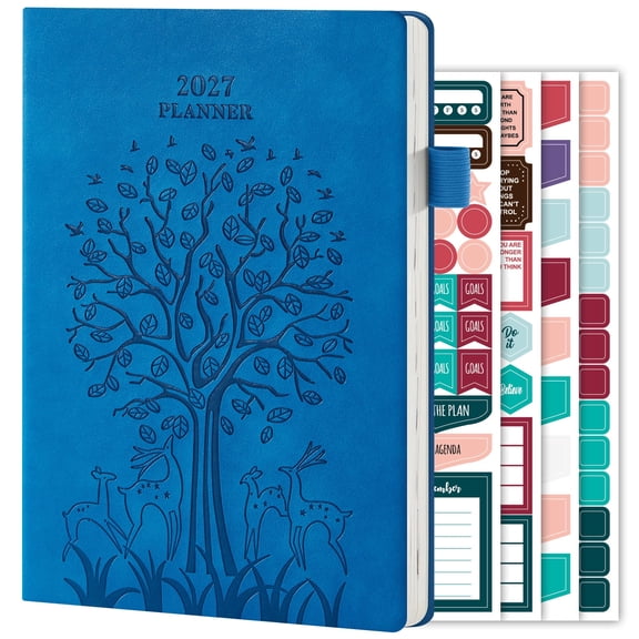 NIRMIRO 2027 Planner Calendar, Jan - Dec 2027 Weekly and Monthly Planner with 12 Monthly Tabs & 4 Planning Stickers, Soft Cover Appointment Book for Productivity, Goal Setting, 5.7" X 8.4"
