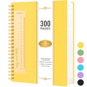 NIRMIRO A4 Spiral Notebook, 8.5" x 11" Large Hardcover College Ruled Journal, 300 Pages 100GSM Lined Paper No Bleed for Professional Writing & Note-Taking Suppl