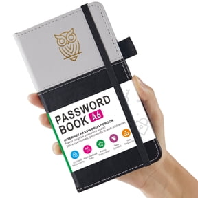 NIRMIRO A6 Password Keeper Book with A-Z Tabs, 3.77"x7.08" Hardcover Login Organizer, Pen Loop & Inner Pocket for Website Address & Username Management