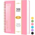 thumbnail image 1 of NIRMIRO B5 Spiral Notebook, 7.5"x10" College Ruled Journal with Ruler & Waterproof PVC Cover, 300 Pages 100GSM Thick Paper for Writing, School, Office & Note Taking, 1 of 8