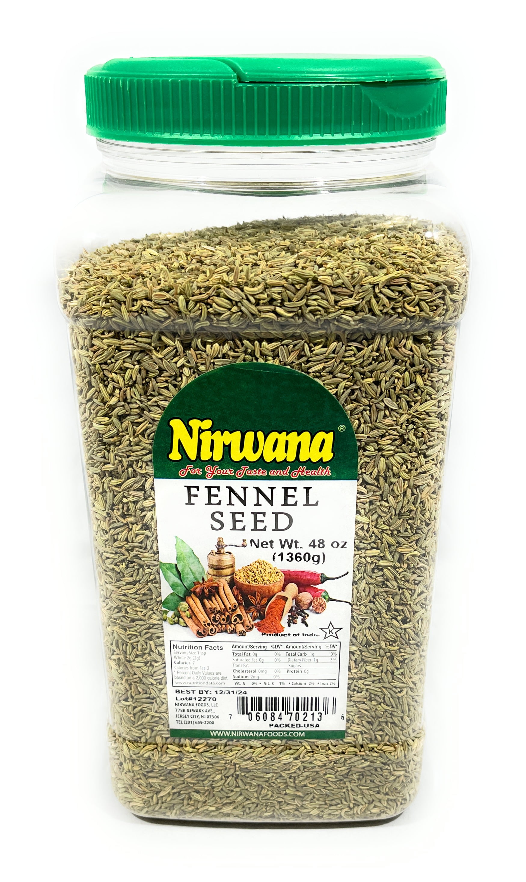 NIRWANA FENNEL SEED 3 LB (1360g)