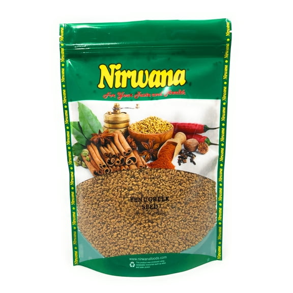 Nirwana Fenugreek Seeds Whole 14 oz (396g) - Premium Methi Seeds for Cooking, Spice Blends, Curry, Pickling, Seasoning, Indian Cuisine, Middle Eastern Recipes and Homemade Masala