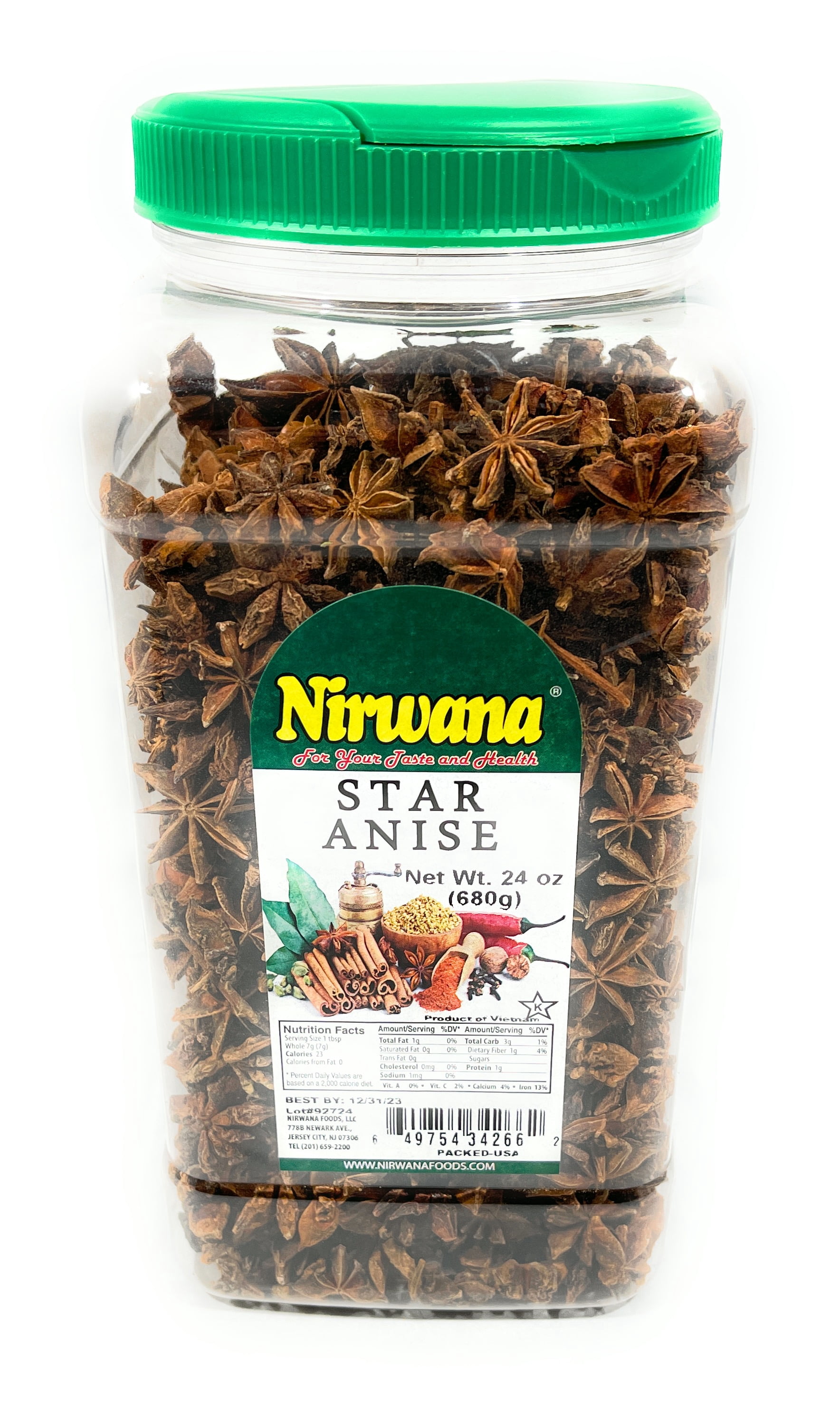 NIRWANA STAR ANISE WHOLE 1.5 LB (680g)