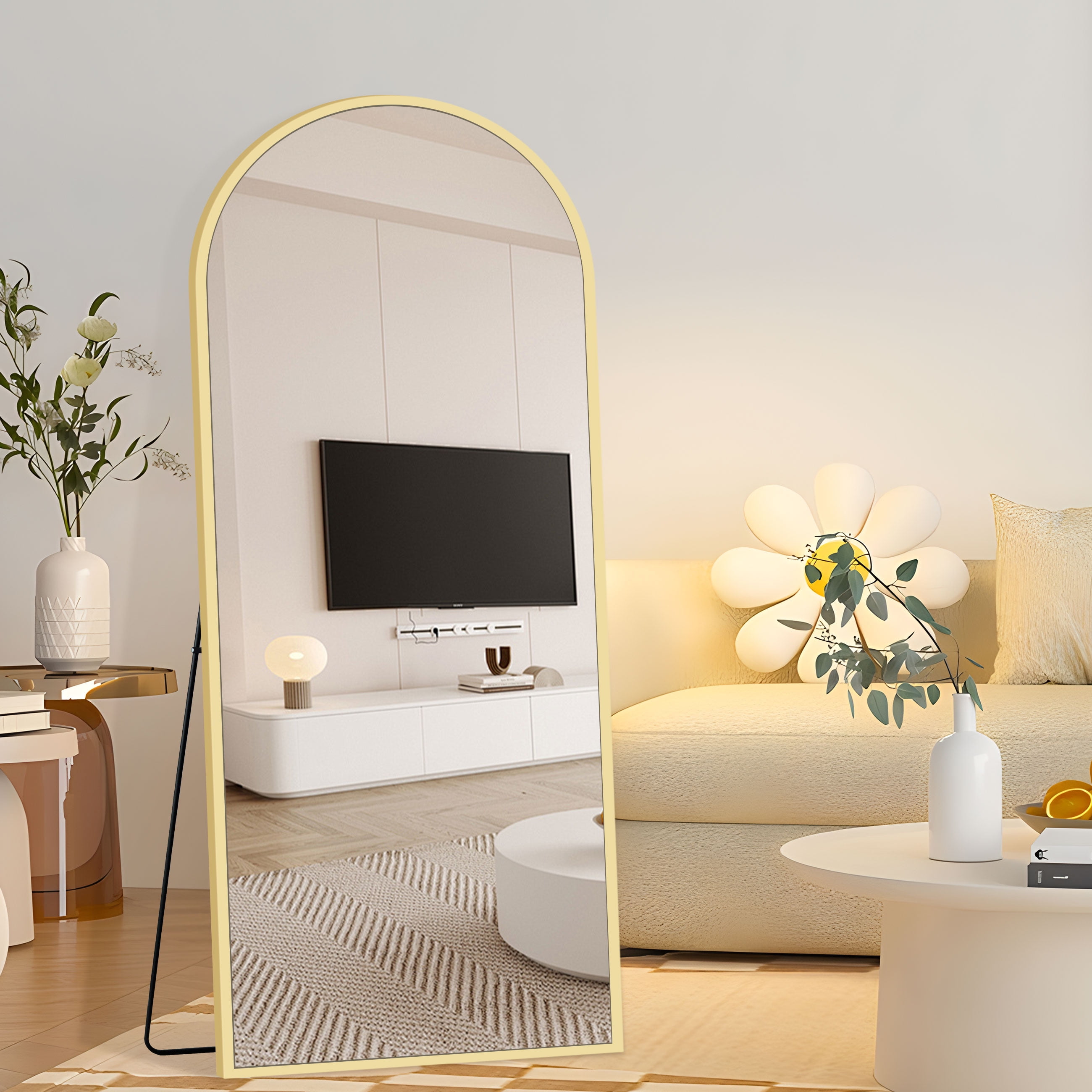NISHCON 64"x21" Arched Full Length Floor Mirror Oversized Full Body ...