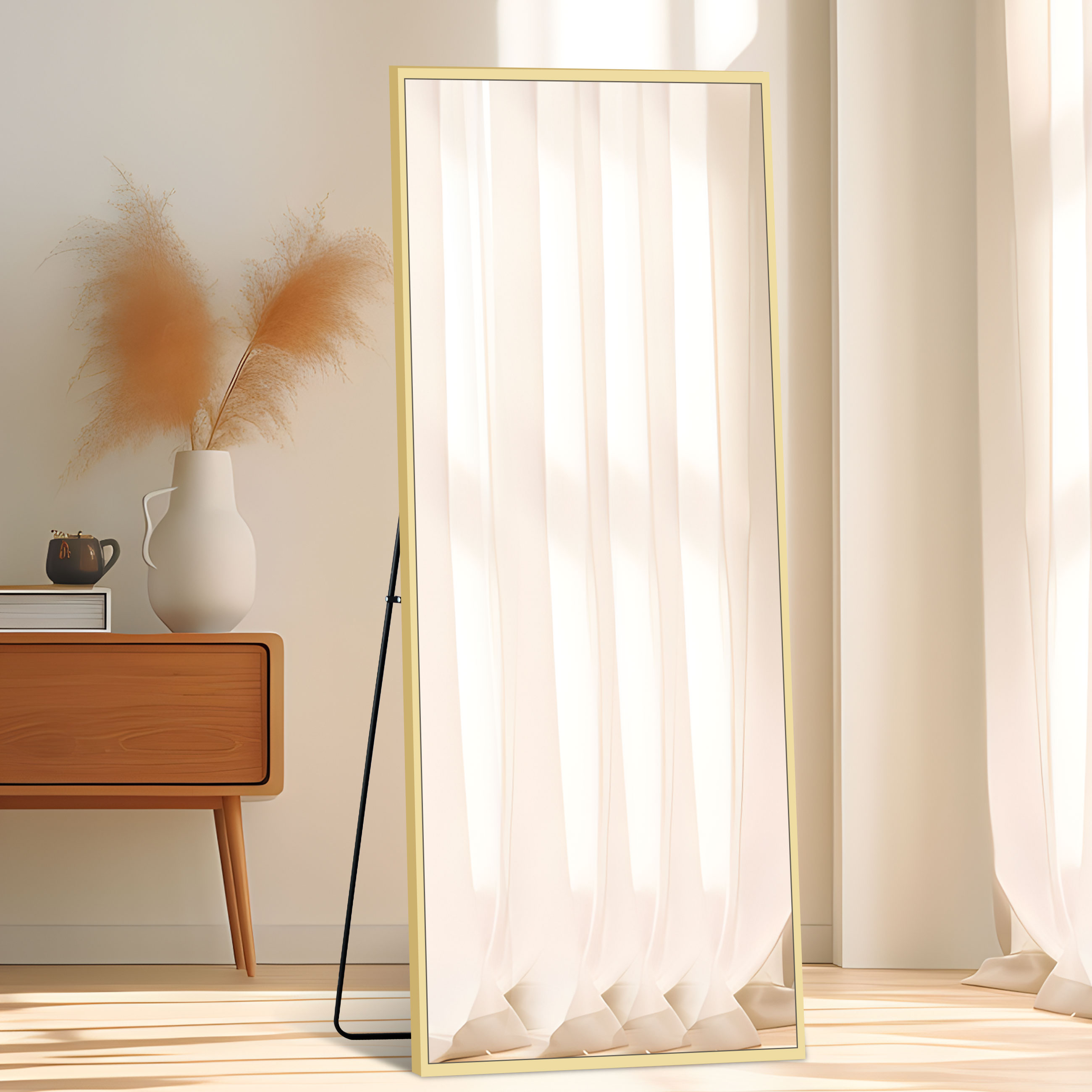 NISHCON 65"x22" Modern Rectangle Full Length Mirror Dressing Floor