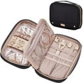 thumbnail image 1 of NISHEL Travel Jewelry Case, Holiday Organizer for Necklaces, Earrings, Rings, Bracelets, Watch, Black, 1 of 3