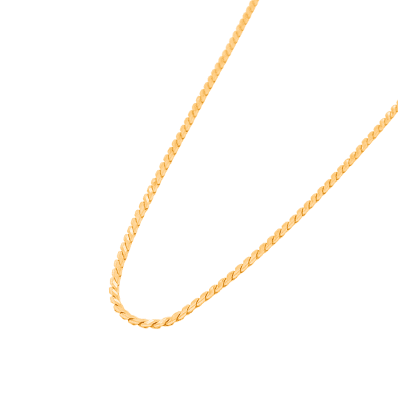 NISHU GOLD 24K Gold-Plated Chain Necklace, 18 Inch, Anti-Tarnish, Waterproof, Hypoallergenic
