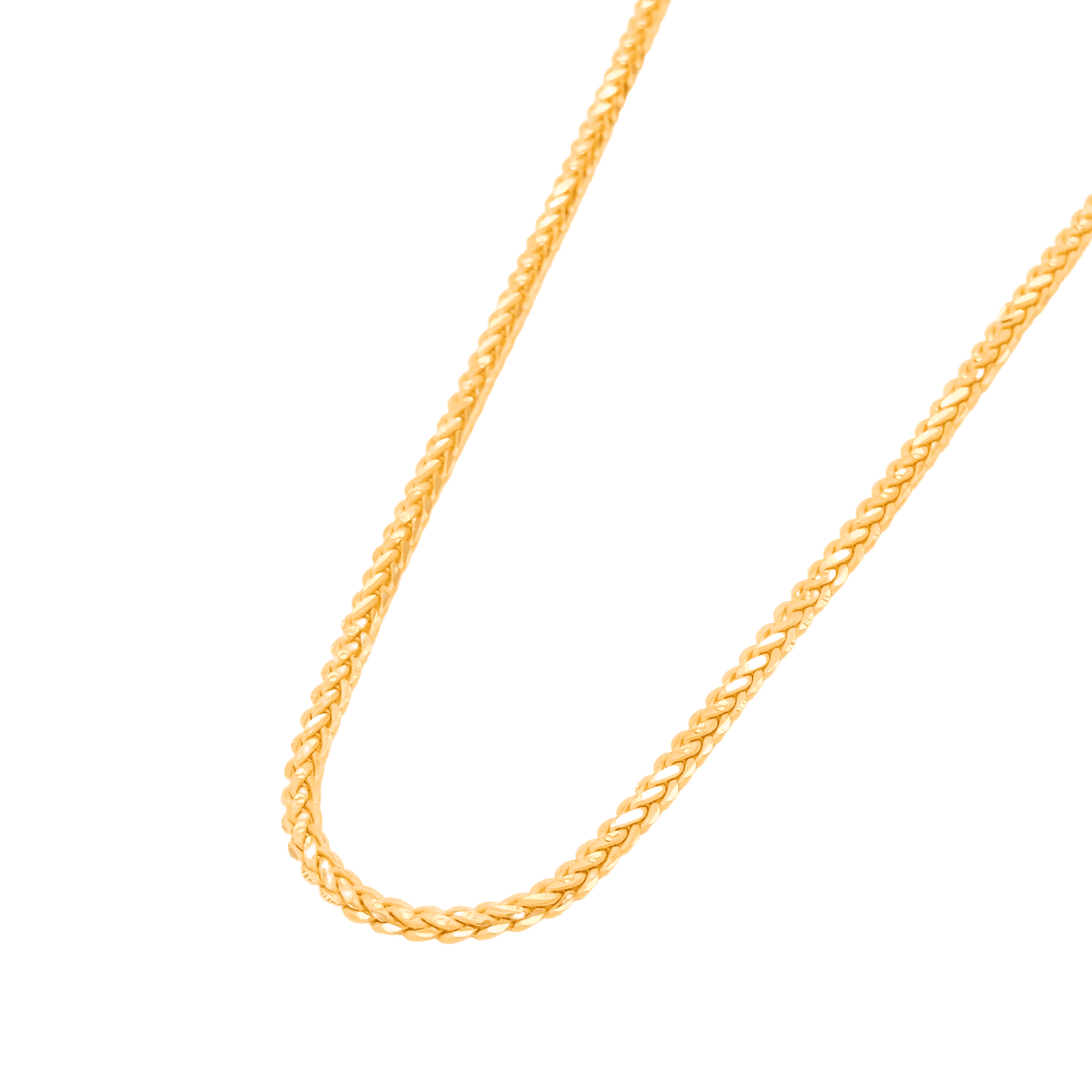 NISHU GOLD 24K Gold-Plated Chain Necklace, 18 Inch, Anti-Tarnish, Waterproof, Hypoallergenic