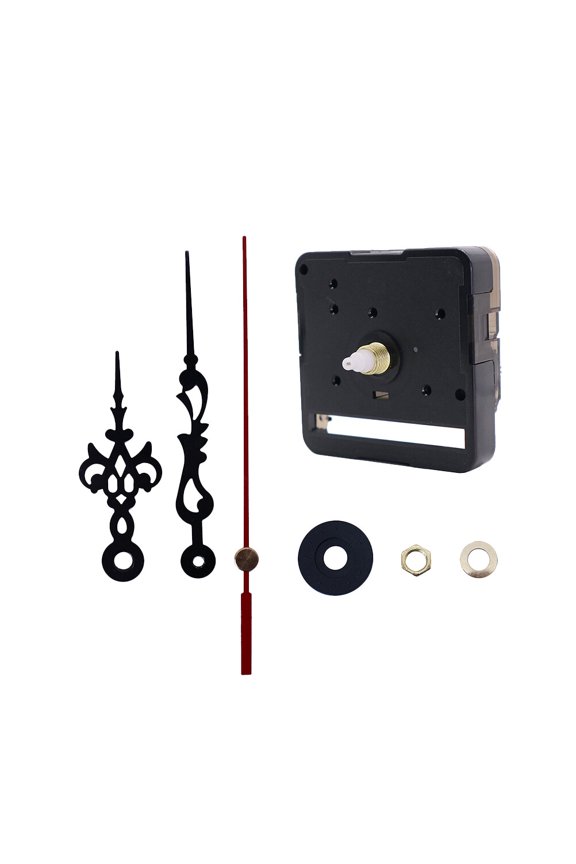 1 Set DIY Clock Accessories Set DIY Clock Movement Set Metal Hour Minute Second Hand Cross-stitch Scan Mute Clock Movement Repairing Replacement Clock Movement for Home Store Black