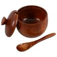 thumbnail image 1 of NISHUNA 1 Set Wooden Sugar Jar with Lid and Spoon Small Salt Container for Kitchen, 1 of 5