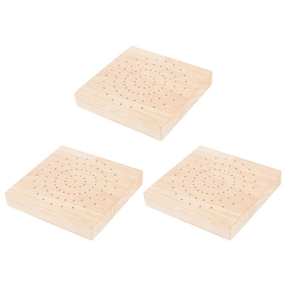 NISHUNA 3pcs Cake Pop Stand Multi Holes Display Holder Wood Lollipop Holder for Display