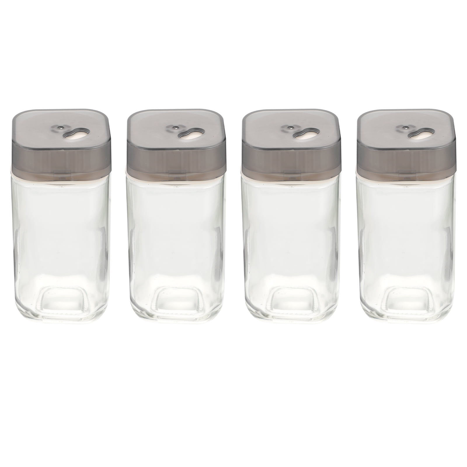 NISHUNA 4pcs Kitchen Glass Condiment Pots Spice Jars Spice Containers ...