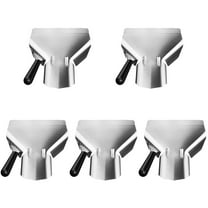 NISHUNA 5pcs Stainless Steel Popcorn Scoop with Handle Quickly Fill Tool for Bags and Boxes