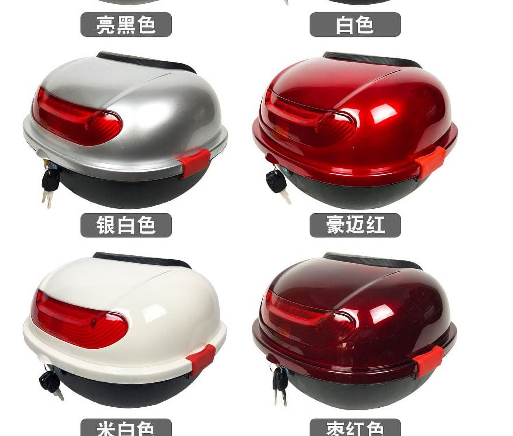 NISHUNA Motorcycle Tail Box Motorcycle Storage Box Motorcycle Rear Top Box Tail Trunk Luggage Storage Case Scooter Trunk Motorcycle Trunk