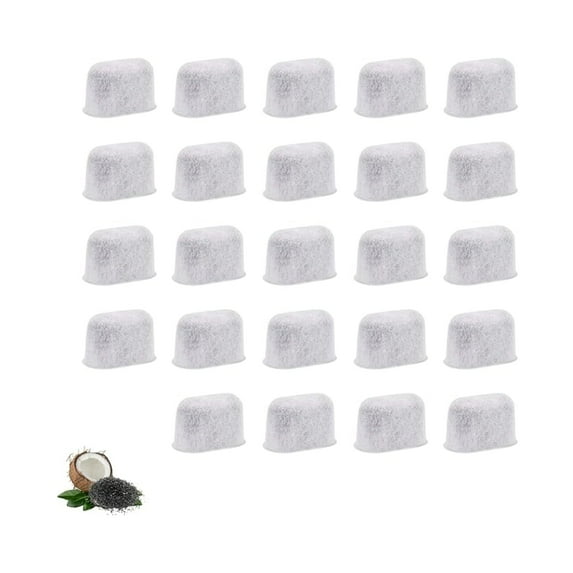NISPIRA 24 Activated Charcoal Water Filters Replacement for Cuisinart Coffee Maker Machine Part DCC-RWF