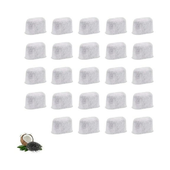 NISPIRA 24 Activated Charcoal Water Filters Replacement for Cuisinart Coffee Maker Machine Part DCC-RWF