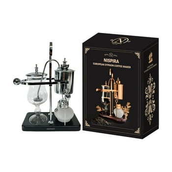NISPIRA Belgian Belgium Luxury Royal Family Balance Syphon Siphon Coffee Maker Silver Color