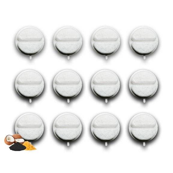 NISPIRA Triple Filtration Charcoal Water Filter for 84oz/2.5L Nugget Dog & Cat Water Fountain Dispenser 12 Pack