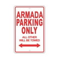 thumbnail image 1 of NISSAN ARMADA Parking Only All Others Will Be Towed Ridiculous Funny Novelty Garage Aluminum Sign 12"x18" Plate, 1 of 1