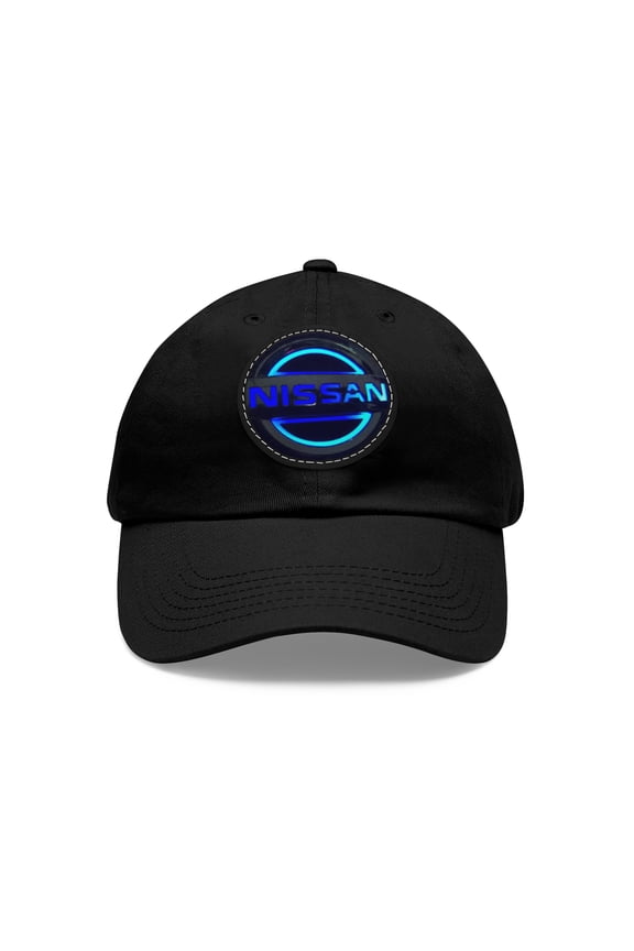 NISSAN Dad Hat with Leather Patch (Round)