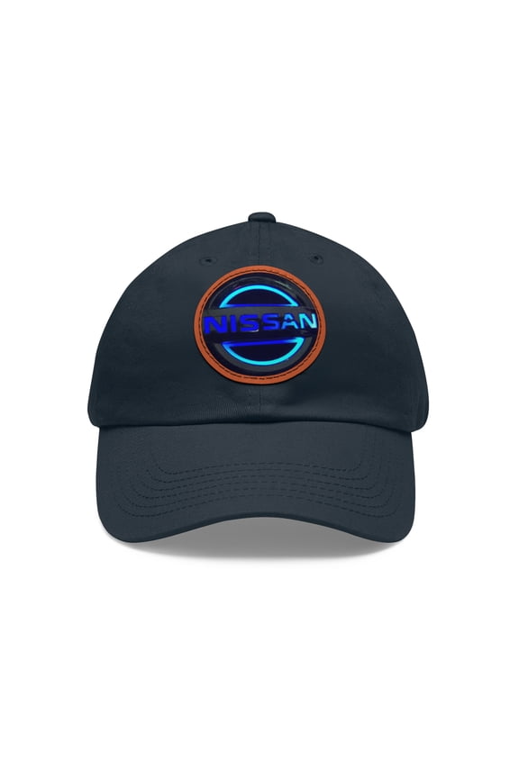 NISSAN Dad Hat with Leather Patch (Round)