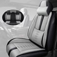 thumbnail image 1 of for NISSAN MAXIMA 2010 Car Seat Cover, Gray and Black Car Seat Covers, Premium Leather Full Set of 5 Seats With a Headrest and Lumbar Support Beautify Interior, Beautify the Interior of Old Cars, 1 of 7