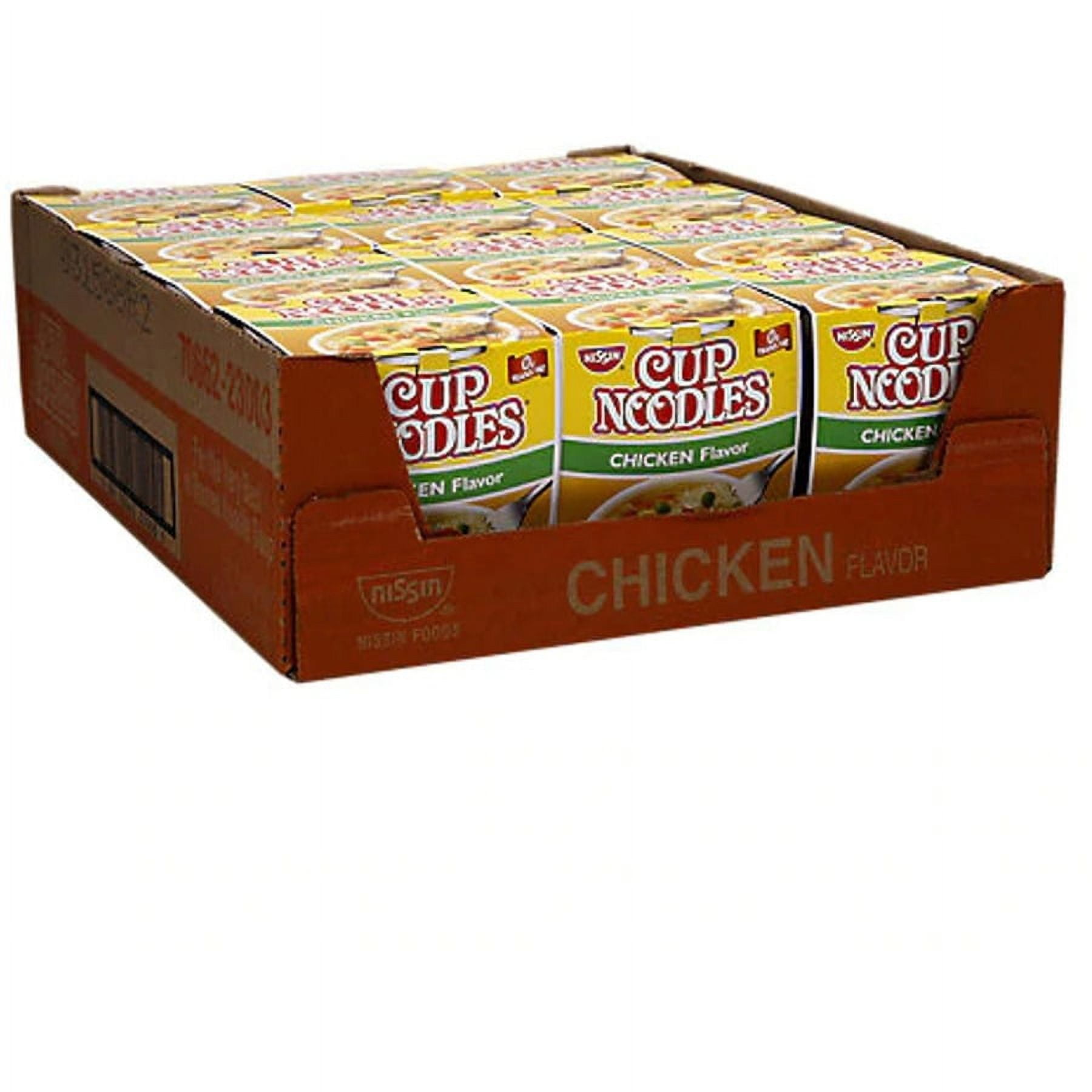 NISSIN FOODS Top Ramen Chicken Flavor Cup Noodles - Chicken - 2.25 oz - 12 / Carton | Bundle of 2 Cartons