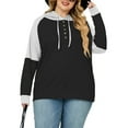 thumbnail image 1 of NISVIYA Winter Plus Size Tops for Women Loose Fit Long Sleeves Sweatshirts Casual Buttons Up Hoodies, 1 of 6