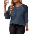 thumbnail image 1 of NISVIYA Plus Size Sweatshirts for Women Crewneck Lightweight Sweaters Long Sleeve Shirts Fall Fashion Tops, 1 of 1