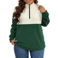 thumbnail image 1 of NISVIYA Women Plus size Autumn&Winter Tops Trendy Oversized Zip Up Long Sleeve Pullover Cozy Shirt, 1 of 6