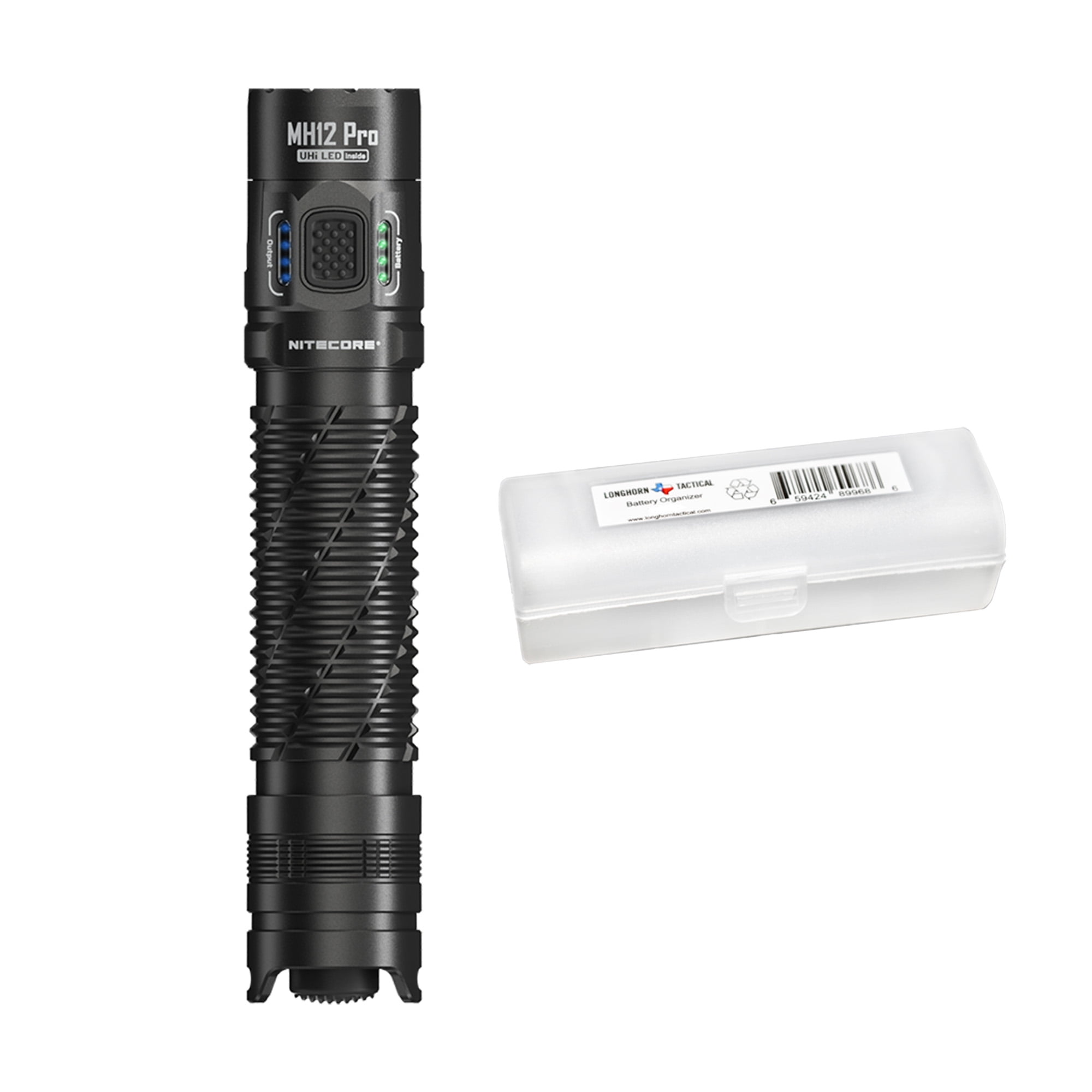 NITECORE MH12 Pro 3300 Lumen USB-C Rechargeable Flashlight + Longhorn Tactical Organizer