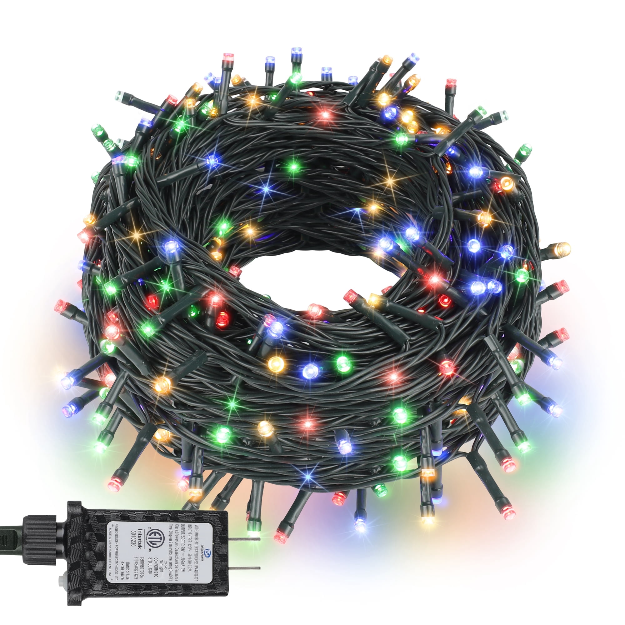 NITIDSKY 98ft 300 LED Christmas Lights Outdoor Indoor Green Wire ...