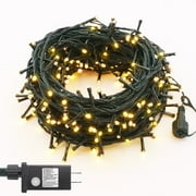 NITIDSKY 100 LED Plug in Christmas Lights Green Wire Twinkle Christmas Tree Lights,33ft,Multicolor