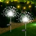 thumbnail image 1 of NITIDSKY 360 LED Outdoor Solar Christmas Lights Solar Firework Lights with 8 Modes Outdoor Waterproof Garden Lawn Walkway Yard Decoration, White, 1 of 7