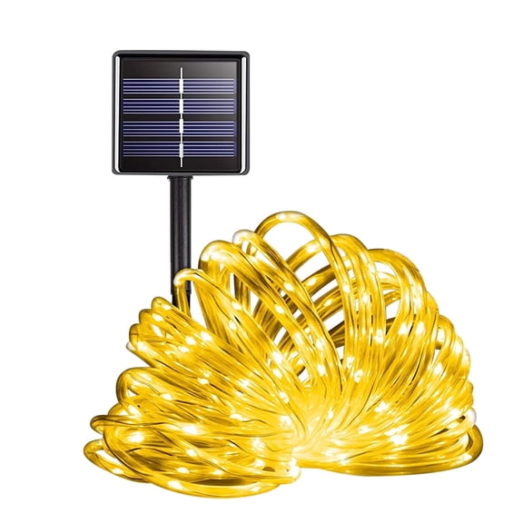 NITIDSKY 98ft 300 LED Solar Christmas Lights Outdoor Waterproof Solar Rope Lights Yard Patio Garden Christmas Deaorations, Warm White