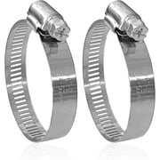 NITRO4X4 Stainless Steel Hose Clamps Set - 2 Adjustable Hose Clamp 1-1/4 to 2-1/4 Inch, 32-57mm - Heavy Duty Radiator Hose Clamps for Fuel Line, Plumbing, Automotive, and Mechanical Applications