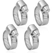 NITRO4X4 Stainless Steel Hose Clamps Set - 4 Adjustable Hose Clamp 5/16 to 7/8 Inch, 8-23mm - Heavy Duty Radiator Hose Clamps for Fuel Line, Plumbing, Automotive, and Mechanical Applications