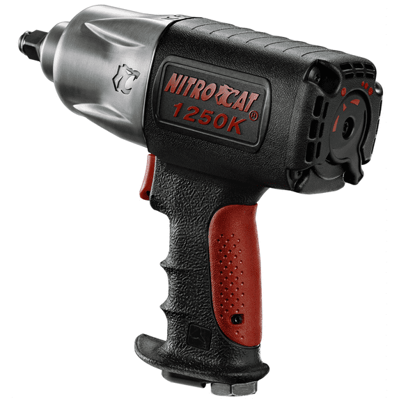 AIRCAT Pneumatic Tools 1250-K 1/2-Inch Nitrocat Composite Twin Clutch Impact Wrench 1300 ft-lbs