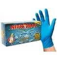 thumbnail image 1 of NITROMAX Tex-Grip Powder Free Blue Nitrile Gloves - X-Large, 100/Box, 1 of 1