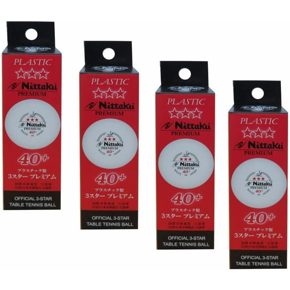 NITTAKU 3-Star Premium 40+ Table Tennis Balls