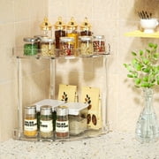 NIUBEE 2 Tier Acrylic Bathroom Counter Organizer, Clear Bathroom Countertop Makeup Organizer, Home Storage Holder for Makeup Cosmetics Perfume
