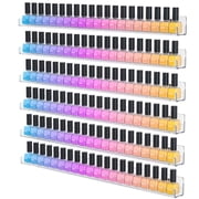 NIUBEE 24 Inch Acrylic Nail Polish Organizer Rack Wall Mount, 6 Shelves Clear Makeup Container Holder Box, Holds Up to 180 Bottles, Paint Organizer Storage Rack Multi-Purpose, Acrylic Floating Shelve