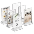 thumbnail image 1 of NIUBEE 6Pack 4 * 6 Sliver Picture Frame Clear Acrylic Sign Holder with Borders & Vertical Stand, Double Sided Table Menu Holder Display Stand for Wedding Table Numbers, Restaurant Signs, Photos, 1 of 9