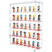 NIUBEE Acrylic Display Case, Clear Display Case Wall Mounted or Desktop Dustproof Display Cabinet Box for Collectibles, Rock, Crystals, Mini Toys, Amiibo 5 Tiers