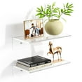 thumbnail image 1 of NIUBEE Acrylic Floating Wall Shelves, Elegant Clear Shelves for Wall Display - Sturdy, Stylish & Versatile - Perfect for Home, Office & Travel Trailer, 1 of 6